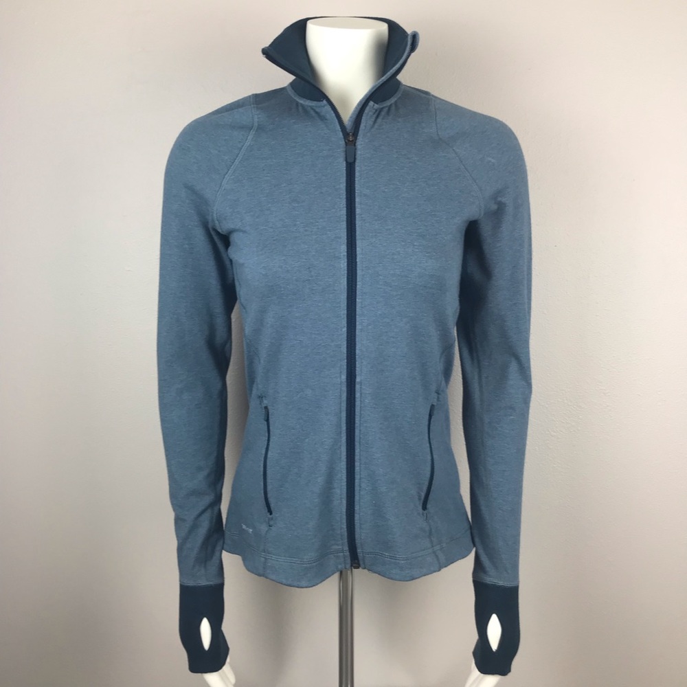 Nike Dri Fit Blue Full Zip Jacket M - Picture 2 of 7